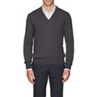 Barneys New York Men's Cashmere V-neck Sweater-gray