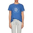 Nsf Women's Moore Rose-print Distressed Cotton T-shirt-blue