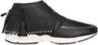 Buscemi Studded-fringe Moccasin Sneakers-black