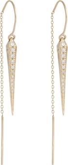 Tilda Biehn Diamond & Gold Comet Drop Earrings-colorless