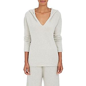 Barneys New York Women's Hooded Cashmere Sweater-light Gray
