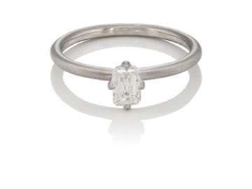 Tate Union Women's Emerald-cut White Diamond Ring