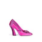 Fendi Women's Crystal-embellished Satin Pumps - Pink