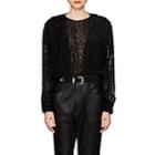 Isabel Marant Women's Midway Dotted Fil Coup Chiffon Blouse-black