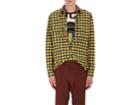 Gucci Men's Ufo-embroidered Plaid Wool-cotton Shirt