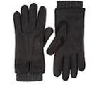 Barneys New York Women's Extended-cuff Leather Gloves-black