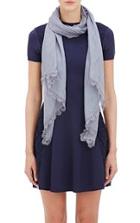 Valentino Lace-trimmed Scarf-blue