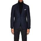 Canali Men's Checked Wool Two-button Sportcoat-navy