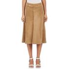 Maison Mayle Women's Marianne Suede Flared Skirt-tan
