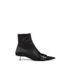 Balenciaga Women's Leather Ankle Boots - Black
