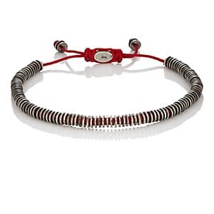 M. Cohen Men's Mixed-rondelle Bracelet-red