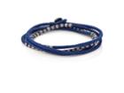 M. Cohen Men's Beads On Knotted Cord Wrap Bracelet