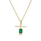 Azlee Women's Emerald & Diamond Pendant Necklace - Green
