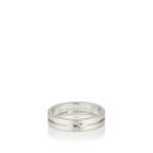 Le Gramme Men's Le 5 Punched Ring - Silver