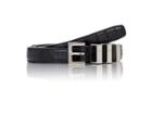Saint Laurent Men's Croc-embossed Leather Belt