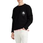 Rta Men's Cotton Terry Layered Sweatshirt - Black
