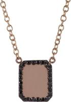 Finn Women's Black Diamond & Rose Gold Looking-glass Scapular Necklace