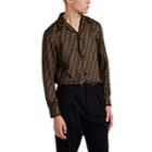 Fendi Men's Zucca-print Silk Twill Shirt - Brown