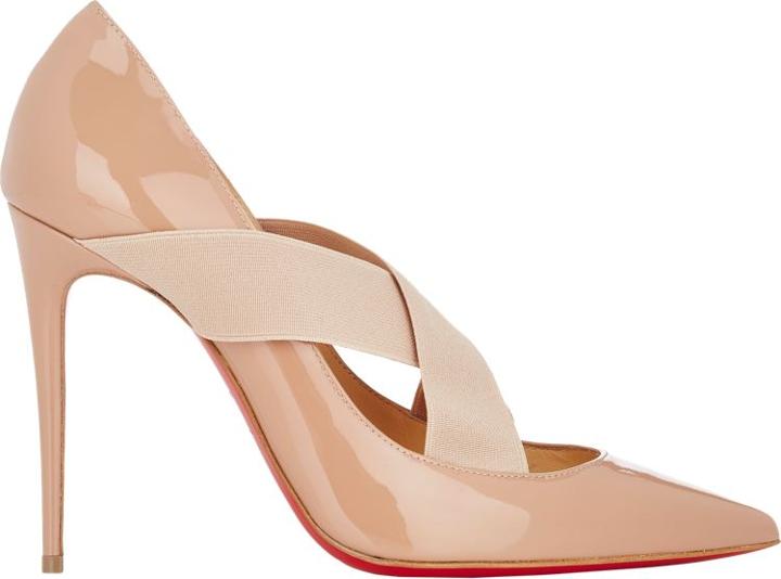 Christian Louboutin Patent Leather Sharpstagram Pumps-nude