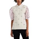 4 Moncler Simone Rocha Women's Embellished Wool-cashmere Vest - White