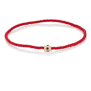 Luis Morais Men's Beaded Bracelet - Red