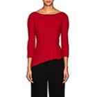 Lanvin Women's Pleated Wool Crepe Blouse-red