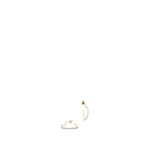 Jennifer Meyer Women's Diamond Open Heart Hoop Earrings - Gold