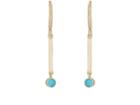 Jennifer Meyer Women's Turquoise Bezel Mini Stick Drop Earrings