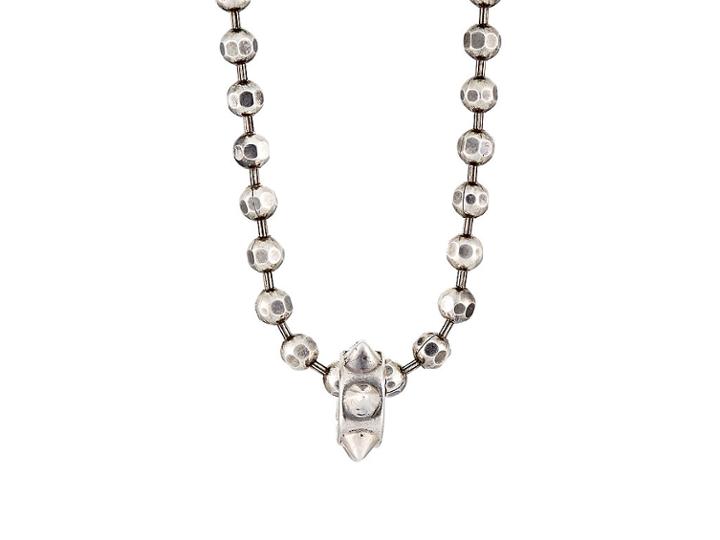 Emanuele Bicocchi Men's Spiked Charm On Faceted Ball Chain