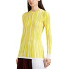 Calvin Klein 205w39nyc Women's Striped Ribbed Cotton-blend Sweater - White