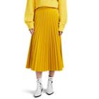 Mm6 Maison Margiela Women's Pleated Full Midi-skirt - Yellow