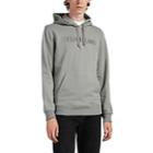 Helmut Lang Men's Logo-embroidered Cotton French Terry Hoodie - Gray