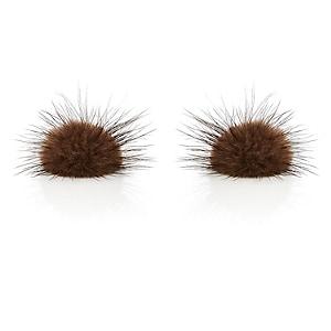 Samuel Gassmann Paris Men's Mink Fur Cufflinks-brown