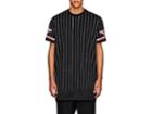 Givenchy Men's Columbian-fit Mesh-trimmed Pinstriped Cotton T-shirt