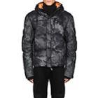 Kru Men's Camouflage Down-quilted Coat-charcoal