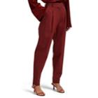 Co Women's Pleated Cotton-wool Tapered-leg Trousers - Red