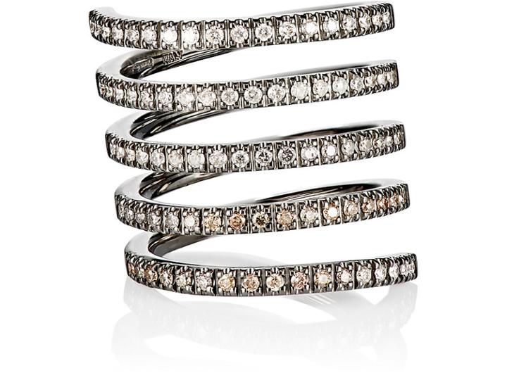 Roberto Marroni Women's Mixed-diamond Spiral Ring