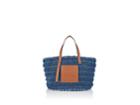 Loewe Women's Leather-trimmed Woven Denim Tote Bag