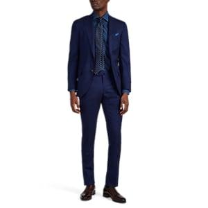 Isaia Men's Sanita Stretch Wool-silk Two-button Suit - Blue