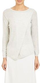 Ann Demeulemeester Asymmetric Pleat Sweater-grey