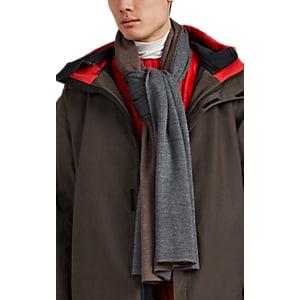 Barneys New York Men's Double-faced Wool Long Scarf - Gray
