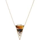 Monique Pan Women's Diamond & Dendritic Agate Pendant Necklace