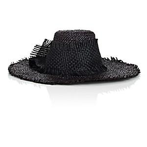 Albertus Swanepoel Women's Yvette Straw Oversized Hat-black