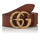 Gucci Men's Gg Buckle Leather Belt - Brown