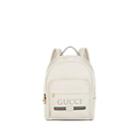 Gucci Men's Logo Leather Backpack - White