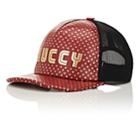 Gucci Men's Logo- & Star-print Leather Trucker Hat - Red