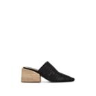 Marsll Women's Woven Leather Mules - Black