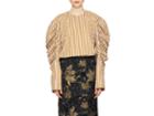 Dries Van Noten Women's Striped Cotton Puff-sleeve Blouse