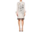 Prada Women's Chain-mail-trimmed Floral Cocktail Dress