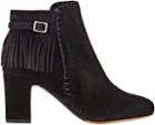 Tabitha Simmons Fringed Surrey Ankle Boots-black